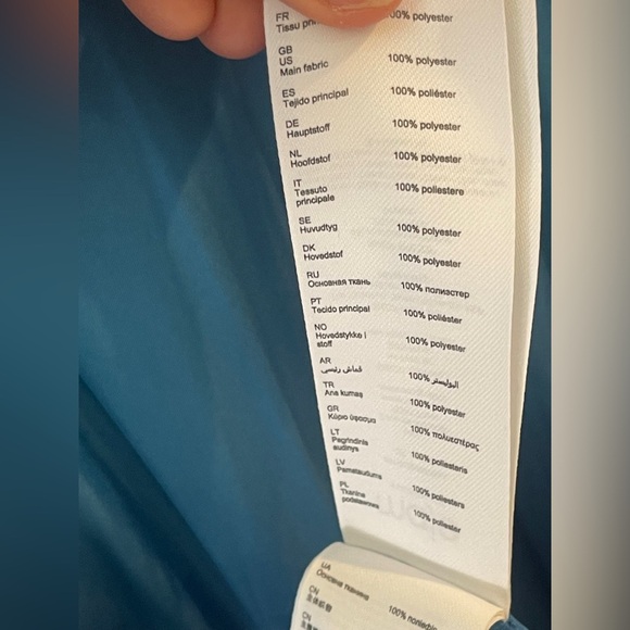 Maje Blue Tie Dye Satin Maxi Dress Size 6 - Picture 9 of 9